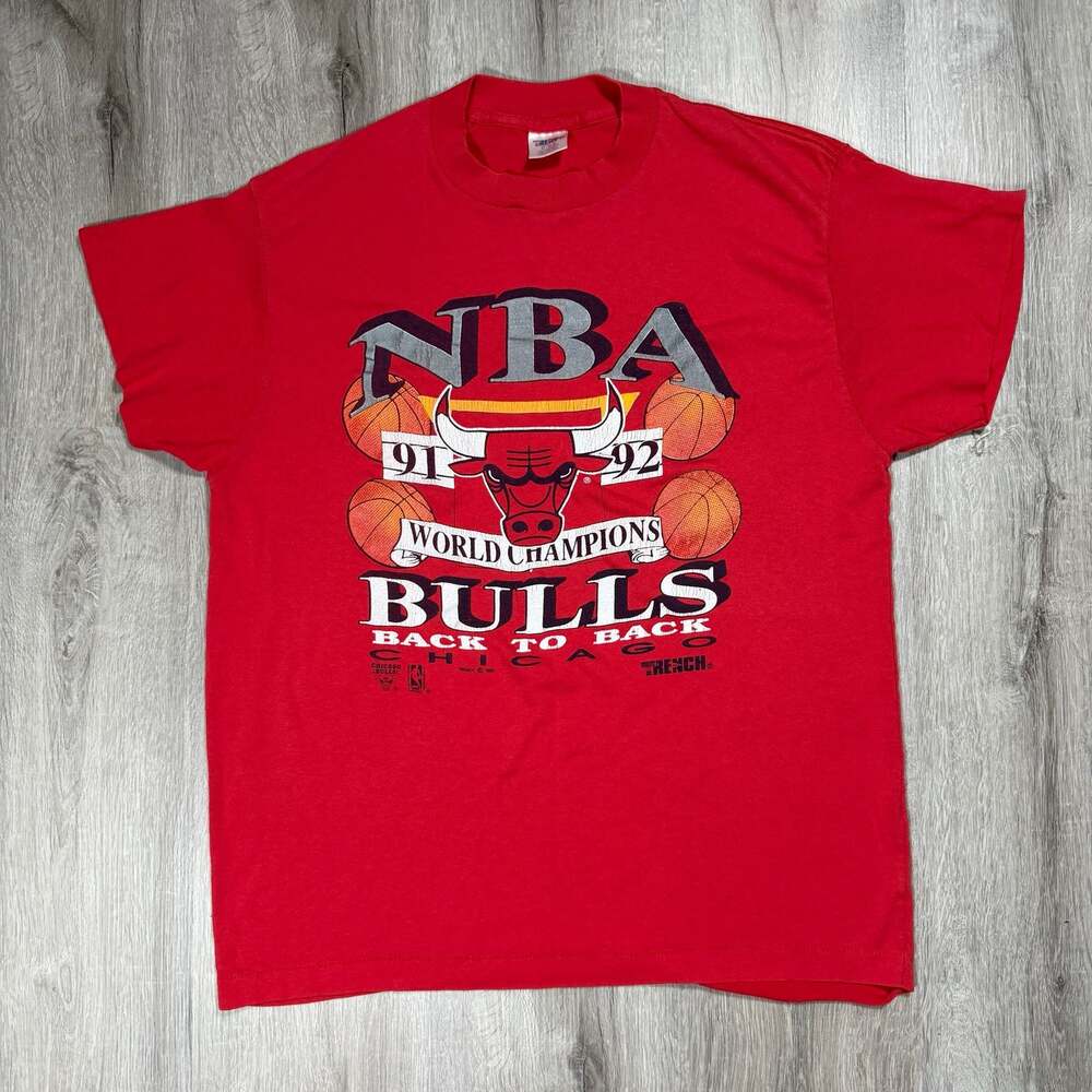 Vintage 1992 Chicago Bulls Back to Back World Champions T-Shirt